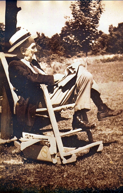 Dr. H.B. Thomas in his rocker